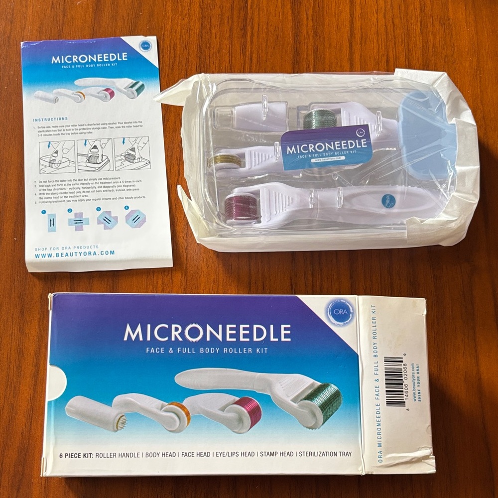 NEW ORA Microneedle Face & Body Roller Kit